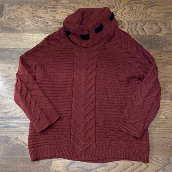KARL LAGERFELD - paris cowl neck swester burgundy size XL (no tag) - Picture 1 of 7